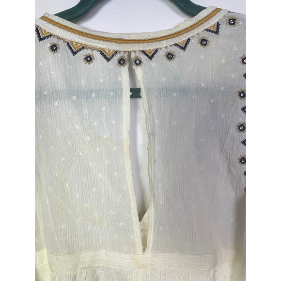 By Together Sleeveless Embroidered Deep V Neck Blouse, Size L - Picture 5 of 5